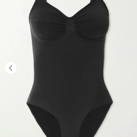 SKIMS bodysuit. Seamless Sculpt Brief Bodysuit in shade onyx (black) - Picture 1 of 3